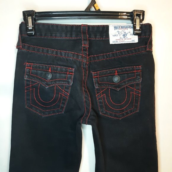 Straight jeans w/red stitching - Picture 6 of 13